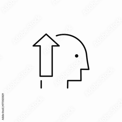 upward growth potential arrow icon sign vector