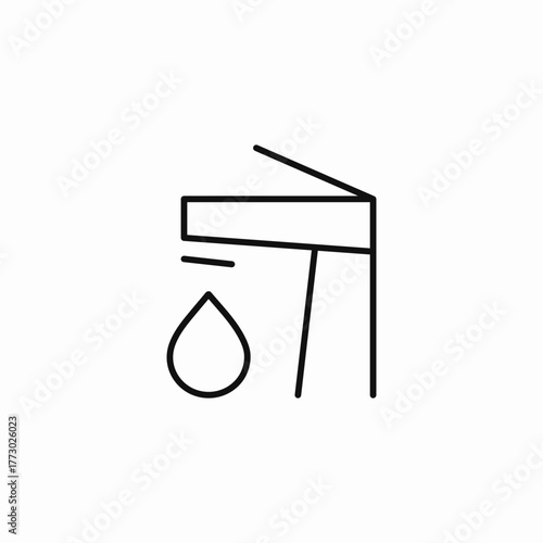 water drop spout leak icon sign vector