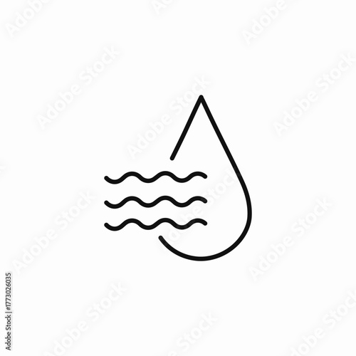 water drop waves icon sign vector