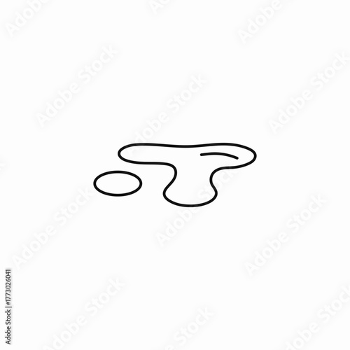 water puddle spill icon sign vector