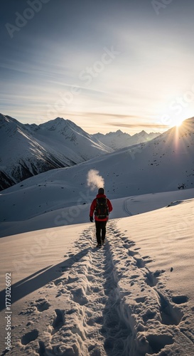 Winter Hiking Moment