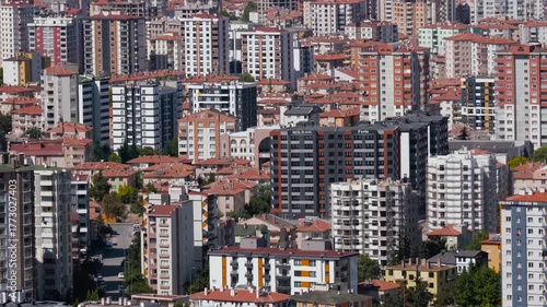 Central Anatolian Turkish Industrial City Kayseri Cityscape, Talas District, Anatolia Peninsula, Turkey (Türkiye) | Urban Skyline Aerial View
