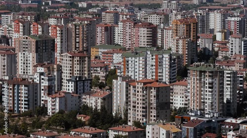 Central Anatolian Turkish Industrial City Kayseri Cityscape, Anatolia Peninsula, Turkey (Türkiye) | Urban Skyline Aerial View