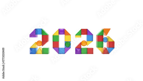 Colorful Geometric Blocks Forming 2026 Year Numbers, Playful Modern New Year Typography Design on Clean Background, Creative Celebration Concept Free Download Colorful Geometric Blocks Forming 2026 Year Numbers, Playful Modern New Year Typography Design on Clean Background, Creative Celebration Concept - GFXLoad