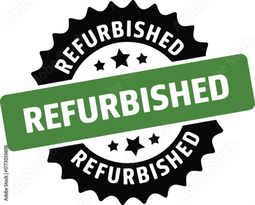 Refurbished Stamp Icon for E-commerce Product Resale