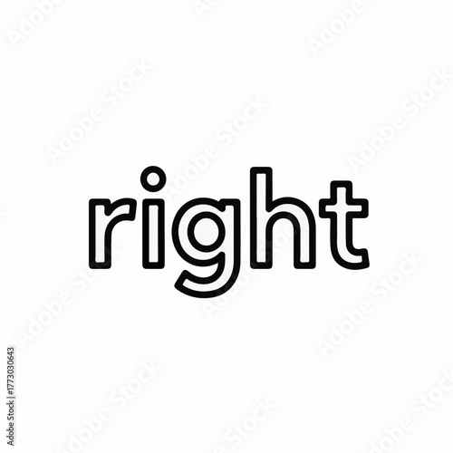Clean, modern text graphic spelling the word 'right' in a simple font