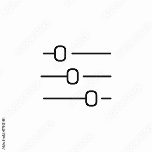 adjust level sliders icon sign vector