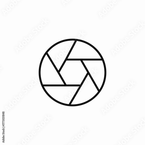 camera shutter aperture icon sign vector