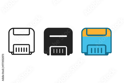 Minimalist Cartridge Trio. Minimalist cartridge slot icon: three identical game console cartridge slots in a row, first in line
