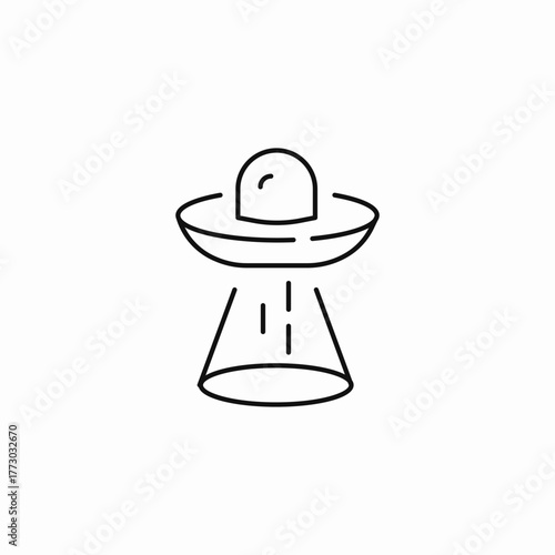 flying saucer ufo icon sign vector