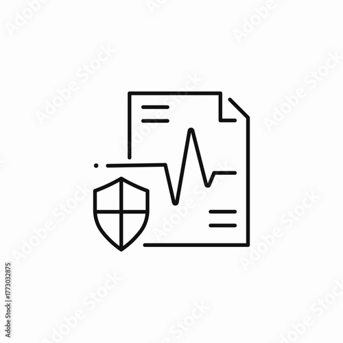 health data security icon sign vector