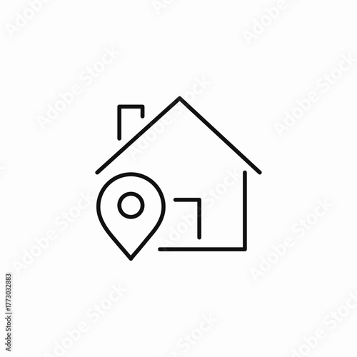 home address location icon sign vector