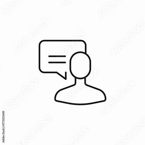 person chat bubble icon sign vector