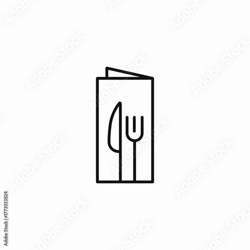 restaurant menu cutlery open icon sign vector