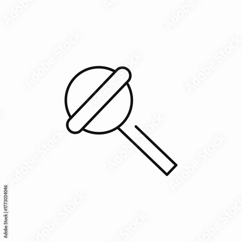 simple round lollipop icon sign vector