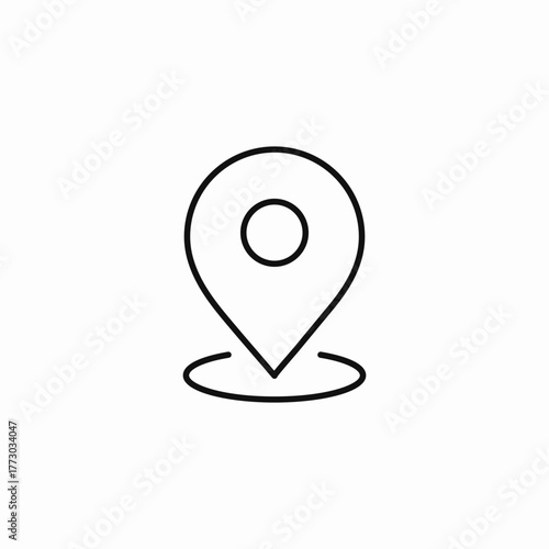 single location area icon sign vector