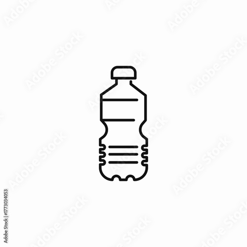 single plastic bottle icon sign vector