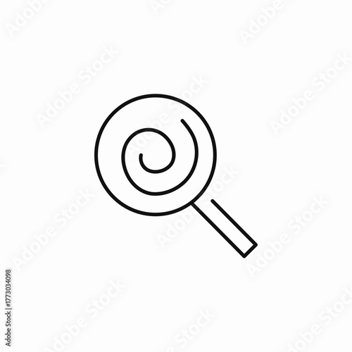 spiral swirl lollipop icon sign vector