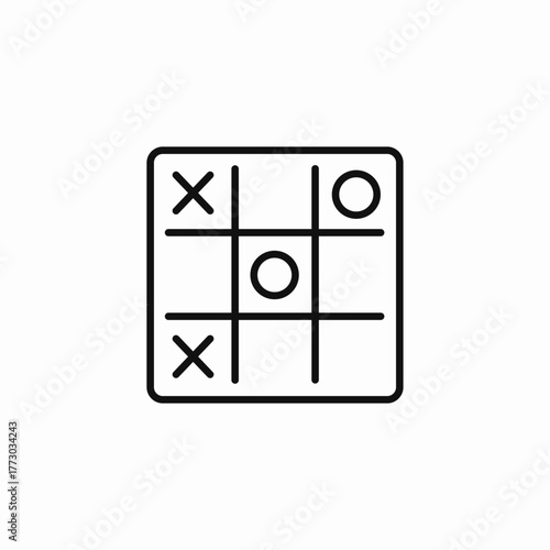 tic tac toe game icon sign vector