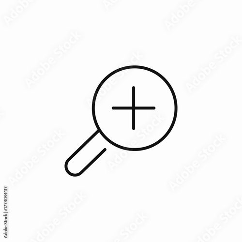 zoom magnifying glass icon sign vector