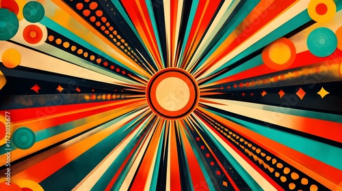 Radiant Starburst Explosion of Vibrant Colors and Light