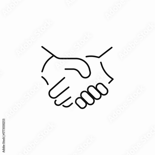 business deal handshake icon sign vector