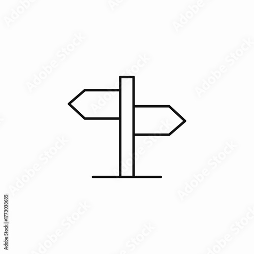 directional signpost arrows icon sign vector