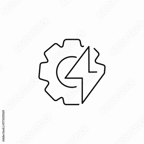 gear cog power settings icon sign vector