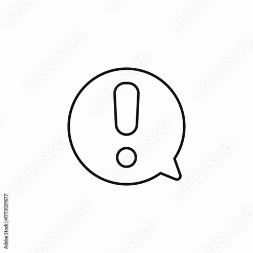important speech bubble icon sign vector