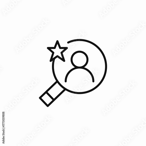 magnifying glass user icon sign vector
