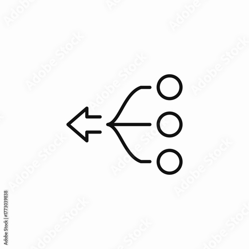 merge split multiple options icon sign vector