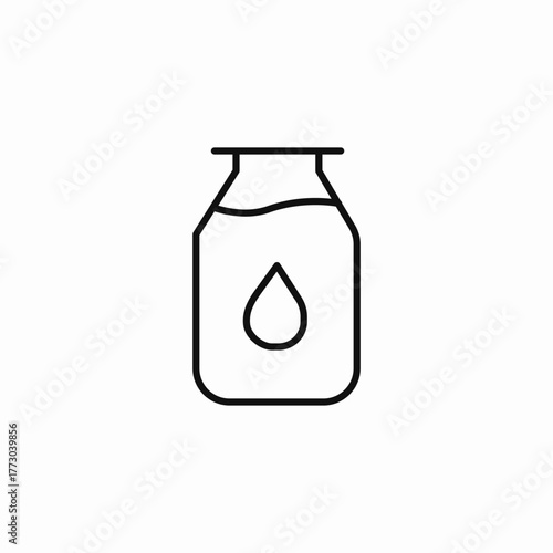milk bottle liquid icon sign vector