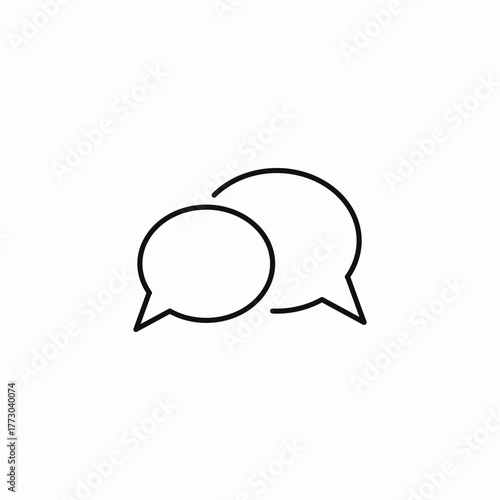 overlapping speech bubbles icon sign vector