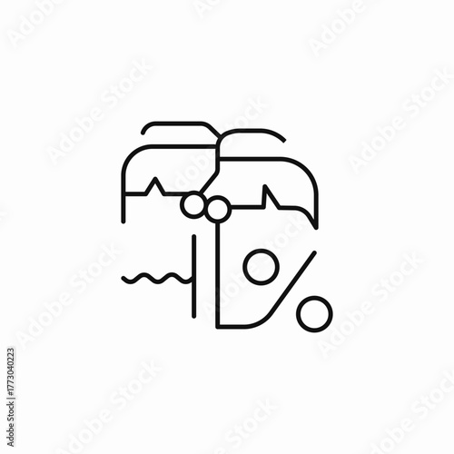 property tax interest icon sign vector