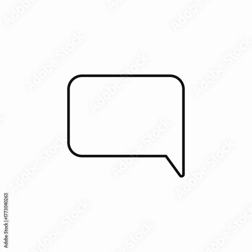 rectangular speech bubble icon sign vector