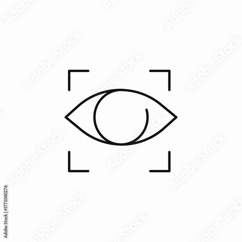 retinal eye scan icon sign vector