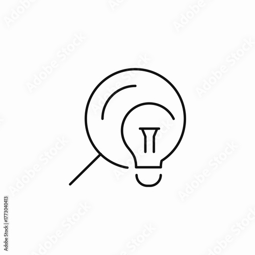 search magnify idea bulb icon sign vector