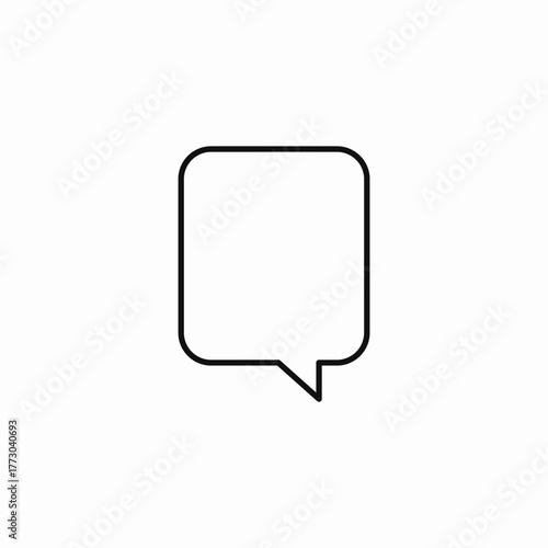 square speech bubble icon sign vector