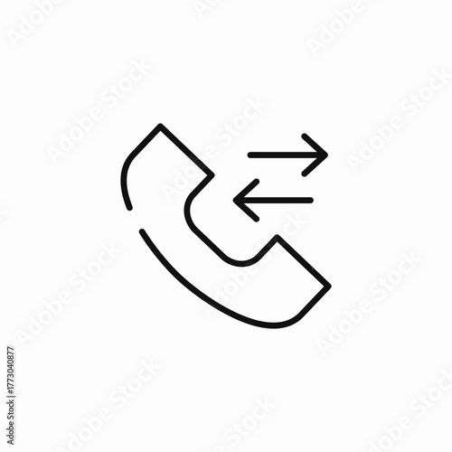 telephone call transfer communication icon sign vector