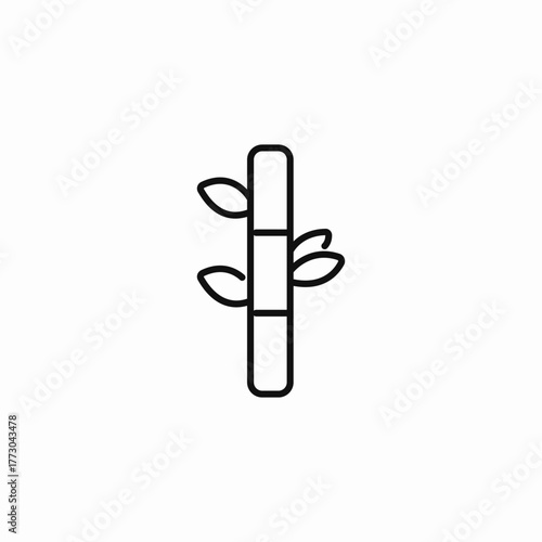 bamboo plant stem icon sign vector