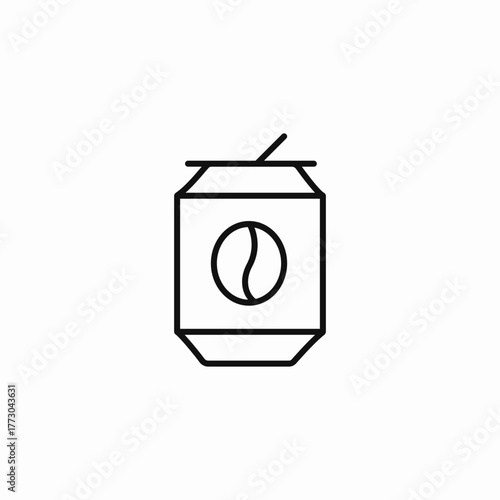 canned coffee beverage icon sign vector