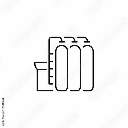 chemical gas cylinders icon sign vector