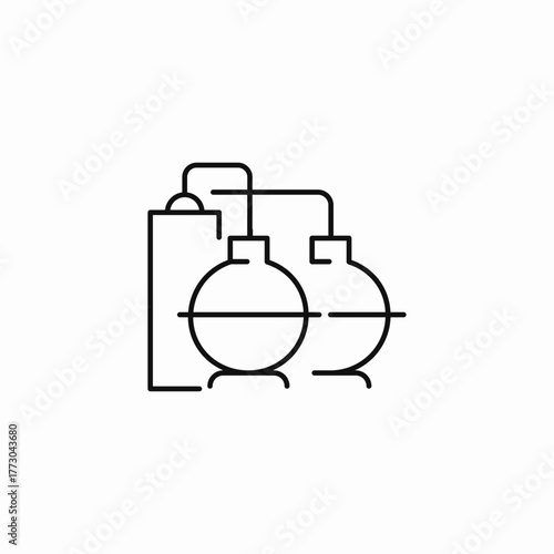 chemical processing plant tanks icon sign vector