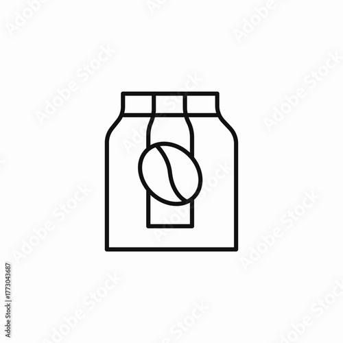 coffee bean package icon sign vector