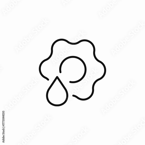 frying pan cooking oil drop icon sign vector