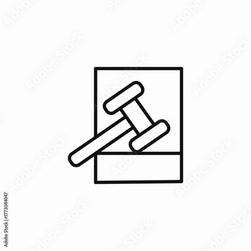 gavel justice law icon sign vector
