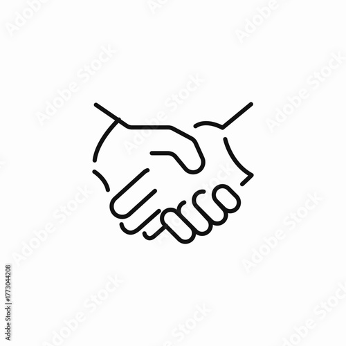 handshake agreement deal icon sign vector