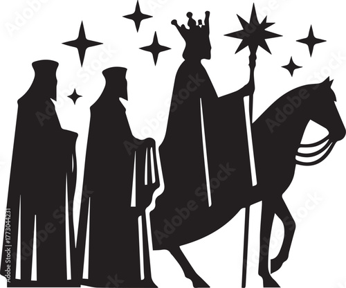 Design Reyes Magos. Christmas Vector Image