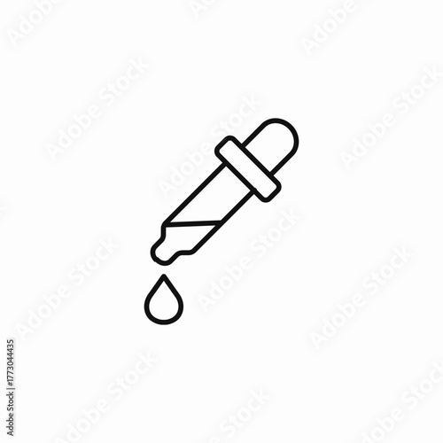 liquid dropper pipette tool icon sign vector