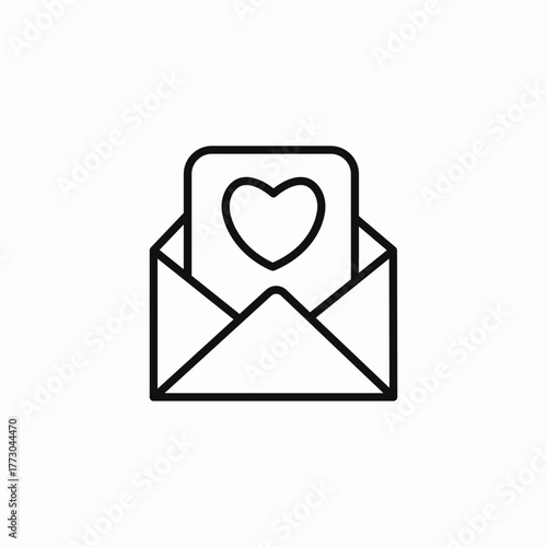 love heart message icon sign vector